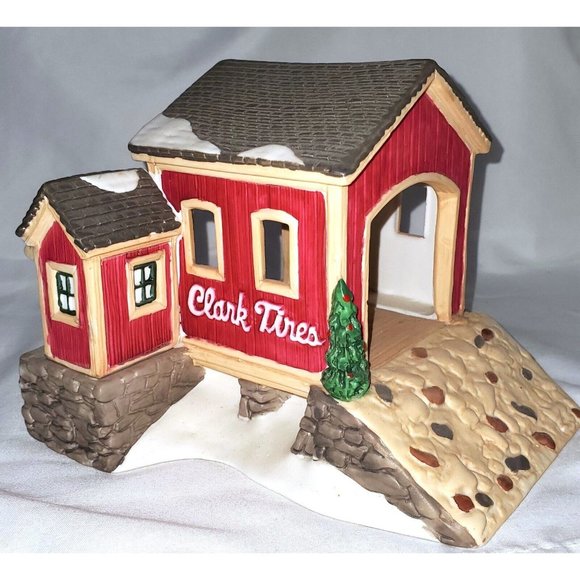 Christmas Valley OWell COVERED TOLL BRIDGE Holiday Village building accessory - Picture 1 of 9